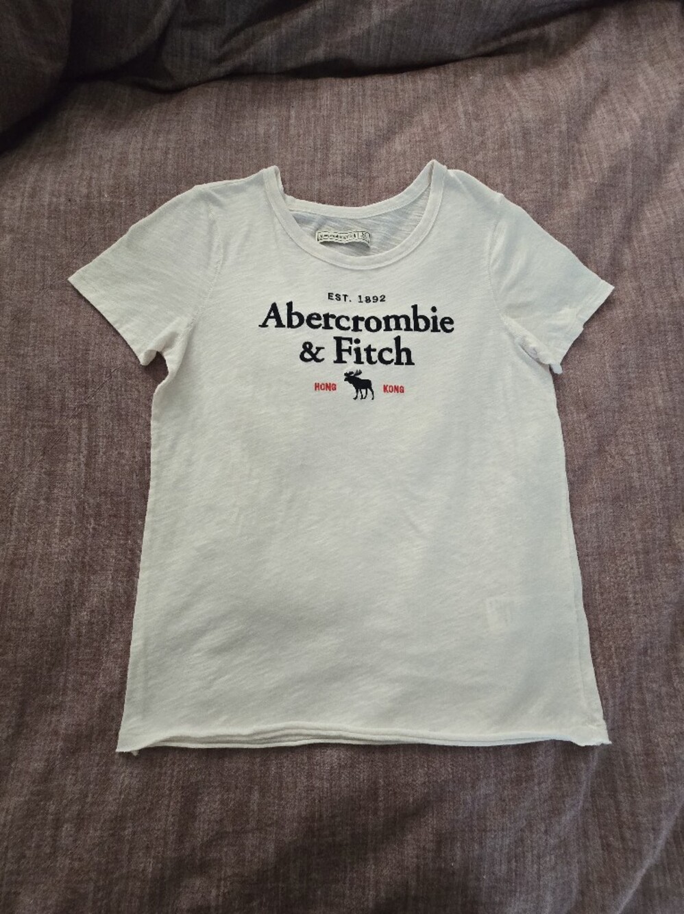 Y2k Abercrombie & Fitch White Tee Size Medium